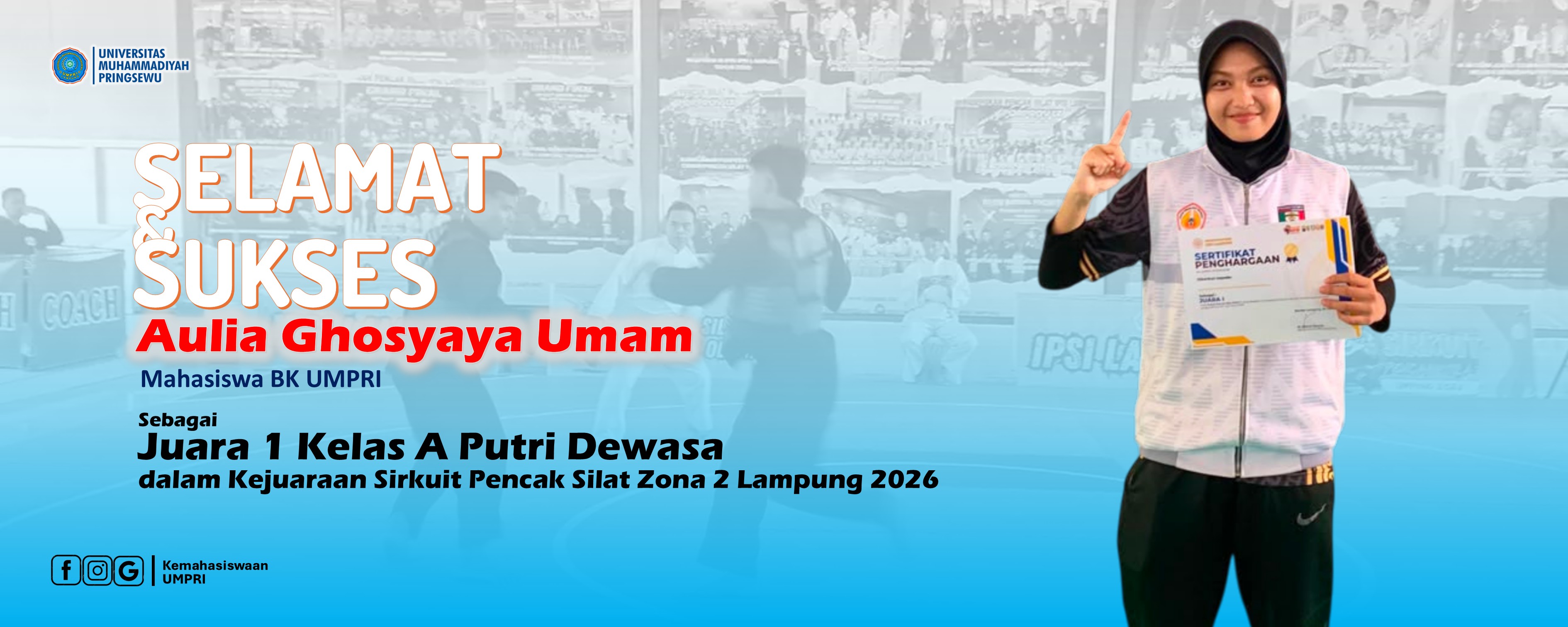 Selamat dan Sukses, Aulia Ghosyaya Umam!