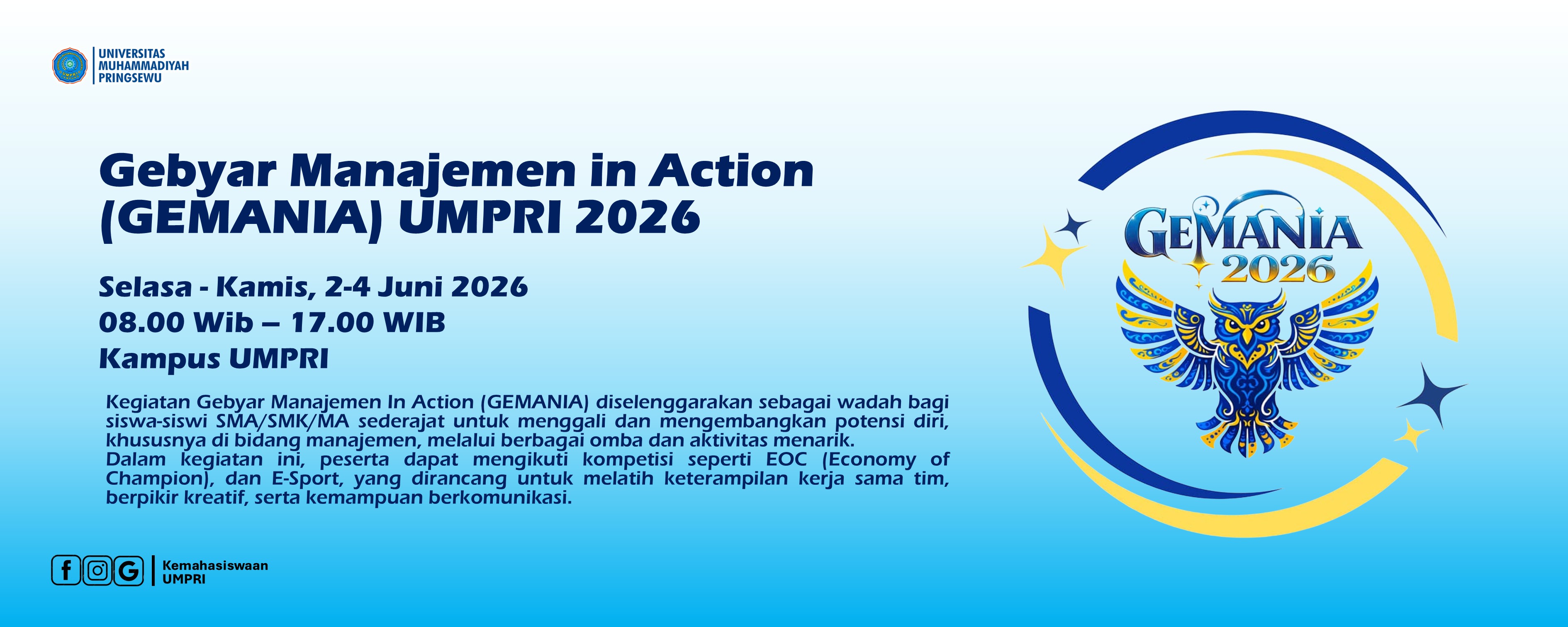 GEBYAR MANAJEMEN IN ACTION (GEMANIA)
