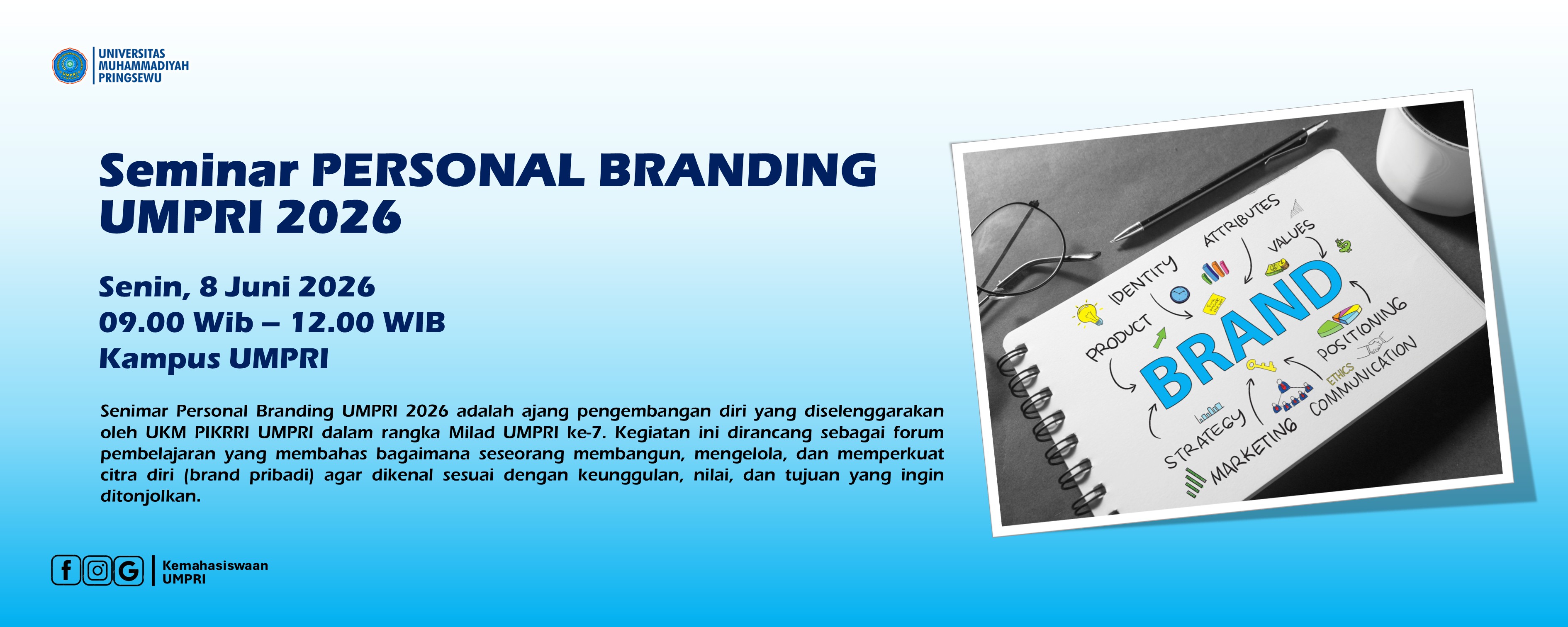 Seminar PERSONAL BRANDING UMPRI 2026